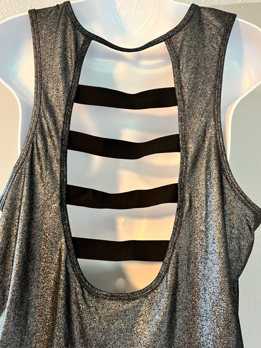 Metallic Black Victoria’s Secret Tank Top - Picture 6 of 10